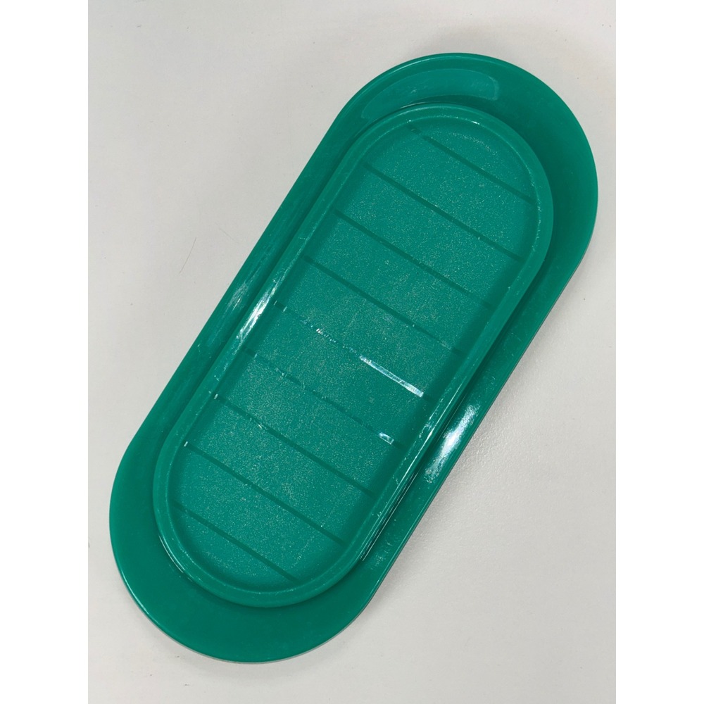 Vintage Tupperware Emerald Green Domed Butter Dish 2 Piece Set 638-9 637-11 - Picture 3 of 6